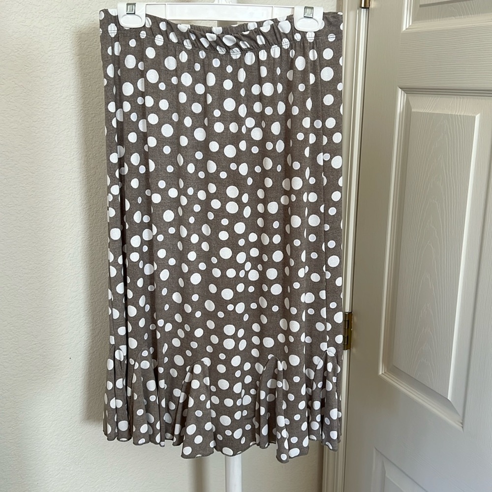SJS POLKA DOT FLOUNCE BOTTOM SKIRT M